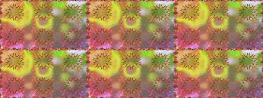 Sevimli çiçek raster deseni. Düz Çiçek Elementleri Tasarımı. Renkli Bahar Temalı Kusursuz Arkaplan. Kahverengi ve nötr renkte çiçekler.