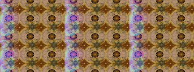 Raster. Kahverengi renkte güzel çiçekler, suluboya desenli eskiz deseni, duvar kağıdı, kart veya kumaş için fayanslı..