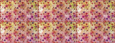 Bahar çiçekli, dikişsiz, sevimli çiçek deseni. Güzel kumaş deseni. Raster illüstrasyonu.