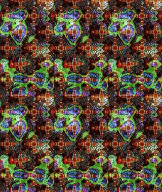 Çiçekli, yapraklı, çiçek desenli eskiz. Raster illüstrasyonu. El çizimi.