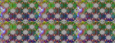 Gri ve yeşil renkli yaz çiçekleri. Raster deseni. Küçük çiçekteki sevimli çiçek deseni. Raster illüstrasyonu.