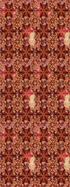 Raster oryantal süs. Kusursuz altın desen. Altın elementlerle kırmızı renklerde pürüzsüz desen.