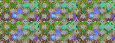 Renkli Yaz Temalı Kusursuz Arkaplan. Güzel kumaş deseni. Yazdır. Düz Çiçek Elementleri Tasarımı. Güzel, pürüzsüz bir desen. Raster çiçekli arka plan.