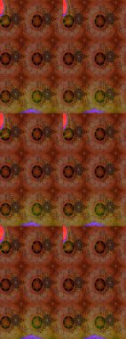 Renklerle. Renkli papatya deseni. Raster illüstrasyonu.