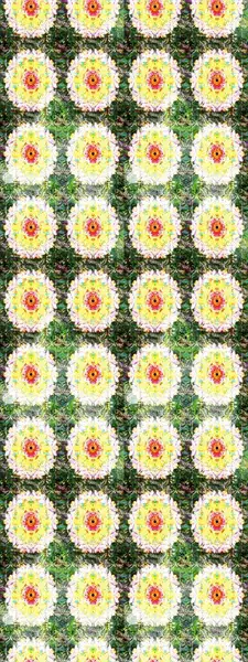 Yeşil çiçekli eskiz deseni, suluboya çiçek deseni, sevimli çiçek, duvar kağıdı, kart veya kumaş için fayanslı. Raster - stok.