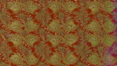 Renkli unsurlarla hareketli arka plan görüntüleri. Çiçekler. Eski model. Bayrak tarzı. Video kaydı. Şablon. Döngü. Kusursuz.. 