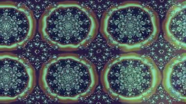 Renkli unsurlarla hareketli arka plan görüntüleri. Çiçekler. Eski model. Bayrak tarzı. Video kaydı. Şablon. Döngü. Kusursuz..