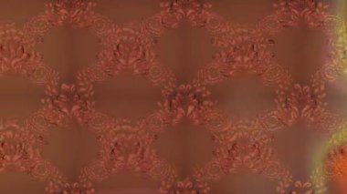 Renkli unsurlarla hareketli arka plan görüntüleri. Çiçekler. Eski model. Bayrak tarzı. Video kaydı. Şablon. Döngü. Kusursuz..