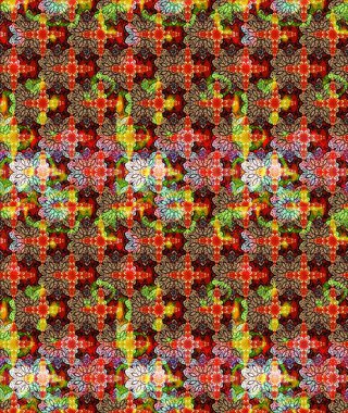 Raster Yumuşak kumaş deseni. Raster çiçek izi. Klasik taslak çizimi. Çiçek kırmızısı çizim deseni.