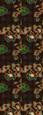 Renkli Bahar Teması eskiz kalıbı. Düz Çiçek Elementleri Tasarımı. Kahverengi ve gri renkli şirin çiçek desenleri. Raster Modaya uygun kumaş deseni.