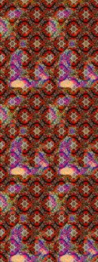 Anti-stres için soyut örnek sayfası. Raster illüstrasyonu. Kahverengi ve kırmızı renklerde.