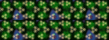 Çiçekli karalama şeklinde Raster çiçek deseni. Nazik, narin çiçek arkaplanı. Yeşil renkte çiçekler.