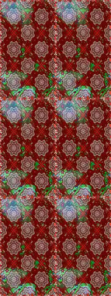 Yaprak ve çiçeklerin suluboya resimleri, kırmızı ve kahverengi renklerde kusursuz desenler. Raster illüstrasyonu. Kibar, bahar çiçekleri kırmızı ve kahverengi renklerde.