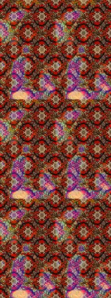 Anti-stres için soyut örnek sayfası. Raster illüstrasyonu. Kahverengi ve kırmızı renklerde.