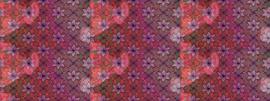 Renkli Bahar Teması eskiz kalıbı. Düz Çiçek Elementleri Tasarımı. Kahverengi renkli çiçekler. Sevimli çiçek raster deseni.