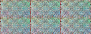 Motley illüstrasyonu. Küçük çiçekte güzel bir desen. Küçük renkli çiçekler. Moda baskıları için zarif bir şablon. Tarafsız ve mavi çiçekli bahar çiçekleri.