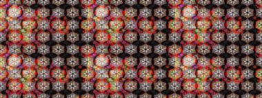 Siyah renkli çiçekler. Raster düz çiçek çizim deseni. Tasarım hediye paketi, tebrik kartları, posterler ve afiş tasarımı.