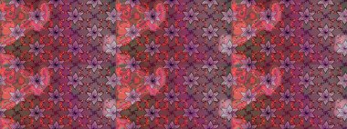 Renkli Bahar Teması eskiz kalıbı. Düz Çiçek Elementleri Tasarımı. Kahverengi renkli çiçekler. Sevimli çiçek raster deseni.