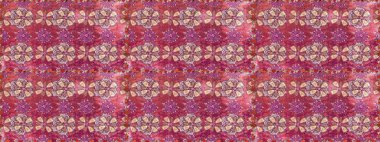 Pembe ve mor renkli çiçekler. El çizimi çiçekli, soyut, pürüzsüz desen. Raster illüstrasyonu.