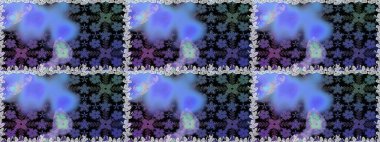 Modern, mavi raster arka plan duvar kağıdı çizimi, klasik çizgili desenli desenli çiçekler, çiçekli süsler. Çiçekli el, pürüzsüz desen..