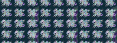 Düğün davetiyeleri için çiçek deseni, tebrik kartları, hatıra defteri, baskı, hediye paketi, imalat. Suluboya tarzında mavi çiçekli zarif eskiz deseni, tasarım elementleri. Düzenlenebilir.