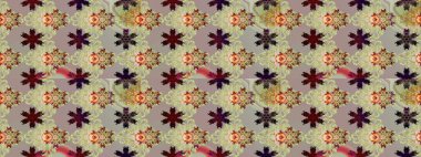 Çiçekler suluboya eskiz deseni. Raster Stili kumaş deseni.