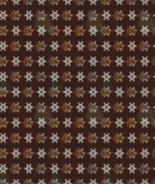 Kahverengi renkli güzel bir tekstil. Suluboya çiçekli çiçek deseni. Raster illüstrasyonu.
