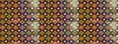 Güzel çiçek deseni. Kahverengi renkli çiçekler. Renkli Bahar Teması eskiz kalıbı. Düz Çiçek Elementleri Tasarımı.