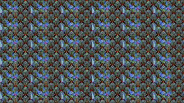 Mavi renkli Asya tekstili. Raster illüstrasyonu. Suluboya çiçekli çiçek deseni.