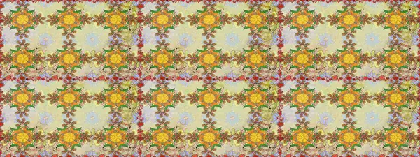 Çiçek. Raster illüstrasyonu. Tarafsız renklerde. Kusursuz dekoratif arka plan, çiçek mandala.