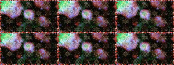 Renkli Bahar Temalı Kusursuz Arkaplan. Sevimli çiçek raster deseni. Siyah ve kahverengi renkte çiçekler. Düz Çiçek Elementleri Tasarımı.