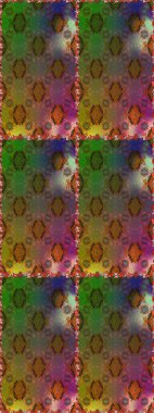 Raster illüstrasyonu. Kahverengi ve yeşil renklerde. Anti-stres için Raster soyut şablon sayfası.