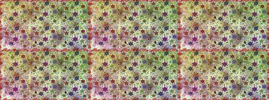 Raster düz çiçekleri pürüzsüz desen. Hediye ambalaj kağıdı, tebrik kartları, posterler ve pankart tasarımı. Tarafsız ve bej renkli çiçekler.