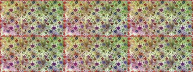 Raster düz çiçekleri pürüzsüz desen. Hediye ambalaj kağıdı, tebrik kartları, posterler ve pankart tasarımı. Tarafsız ve bej renkli çiçekler.