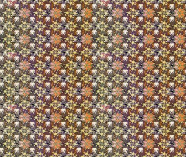 Robot resim. Raster illüstrasyonu. Küçük çiçekte sevimli çiçek deseni var..