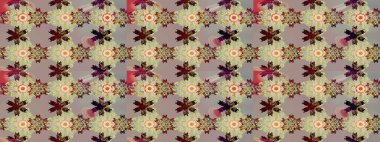 Çiçek ve yapraklı çiçek deseni. Küçük çiçekli şirin bir desen. Raster illüstrasyonu.