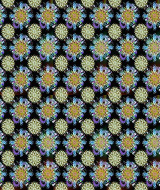 Raster illustration. Seamless floral pattern in folk style with flowers, leaves. Hand drawn.