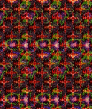 Renkli Bahar Teması eskiz kalıbı. Kahverengi renkte zarif çiçekli suluboya. Raster illüstrasyonu. Düz Çiçek Elementleri Tasarımı.