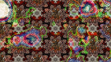 Renkli Bahar Teması eskiz kalıbı. Raster Şirin kumaş deseni. Eskiz klasiği. Düz Çiçek Elementleri Tasarımı.