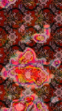 Küçük çiçekte güzel bir desen. Çiçekli bahar çiçekleri. Motley illüstrasyonu. Küçük renkli çiçekler. Moda baskıları için zarif bir şablon.