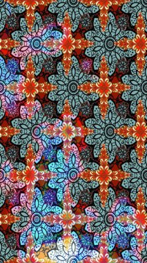 Raster illüstrasyonu. Anti-stres için soyut örnek sayfası. Renklerde.