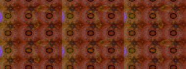 Raster Çiçek İllüstrasyonu güzel tekstil. Kahverengi renkli etnik çiçeklerle zarif bir eskiz deseni..