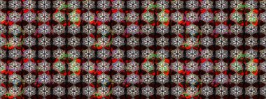 Siyah renklerde. Taslak dekoratif arka plan, çiçek mandala. Raster illüstrasyonu. Çiçek..