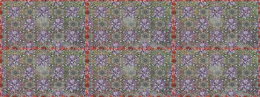 Bahar çiçekli, dikişsiz, sevimli çiçek deseni. Güzel kumaş deseni. Raster illüstrasyonu.