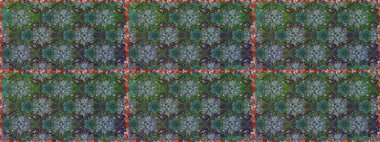 Çiçeksiz desenli arka plan. Yeşil ve gri renkli çiçekler. Tişört baskısı için çiçek boyama rasteriName.