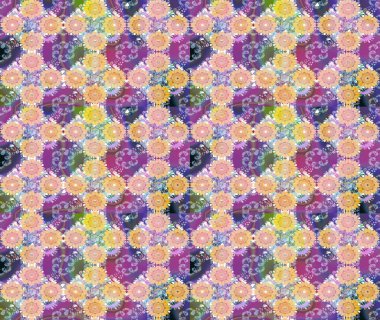 Bej renkli çiçekler. Raster illüstrasyonu. Şirin çiçek elementleri. Çizim.