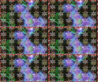 Düz Çiçek Elementleri Tasarımı. Gri ve yeşil renkli çiçekler. Renkli Bahar Temalı Kusursuz Arkaplan. Güzel çiçek deseni..