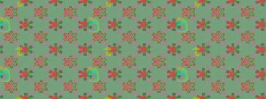 Güzel çiçek deseni. Yeşil renkli çiçekler. Renkli Bahar Teması eskiz kalıbı. Düz Çiçek Elementleri Tasarımı.