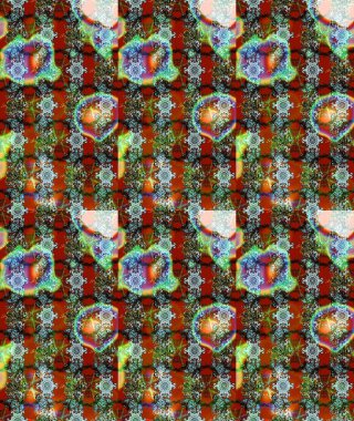 Raster deseni. Süslü kumaş deseni. Çiçekli çiçek deseni, suluboya..