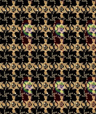 Organik elementler. Botanik çizim kalıbı. Suluboya etkisi. Raster deseni.